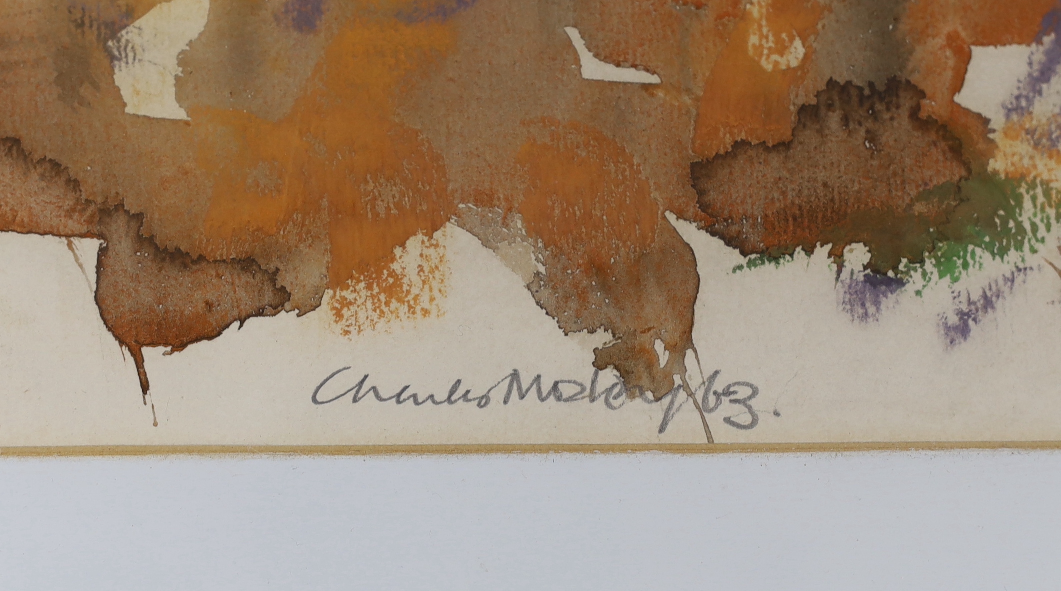 Charles Mozley (1915-1991), watercolour, Orange sellers, signed, 73 x 53cm